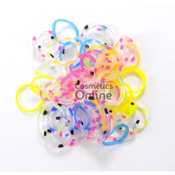 Elastice pentru codite de par, set 70 bucati MRT701 Color mix 